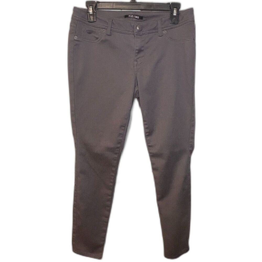 Roz & Ali Straight Leg Pants Gray, Sz 6P